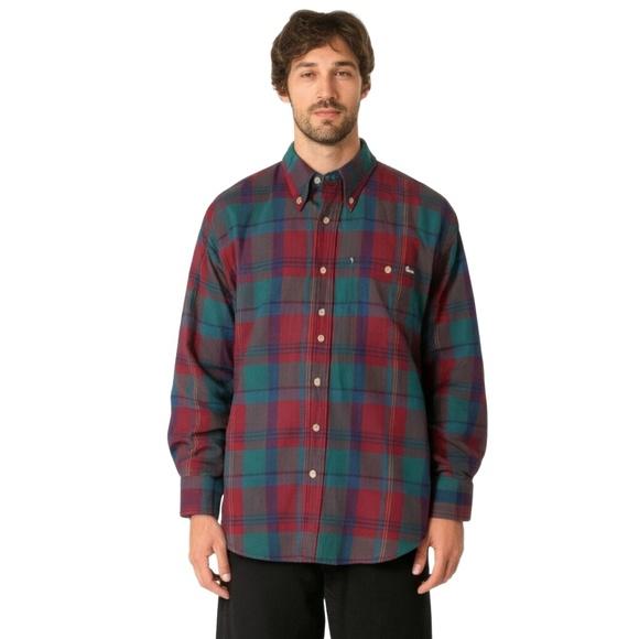 Pendleton Large Plaid Flannel Button Down Front Pocket Lumberjack Grunge Wool - Picture 4 of 8